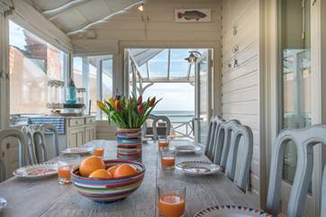Spend the mornings watching the sun rise from the dining-room...