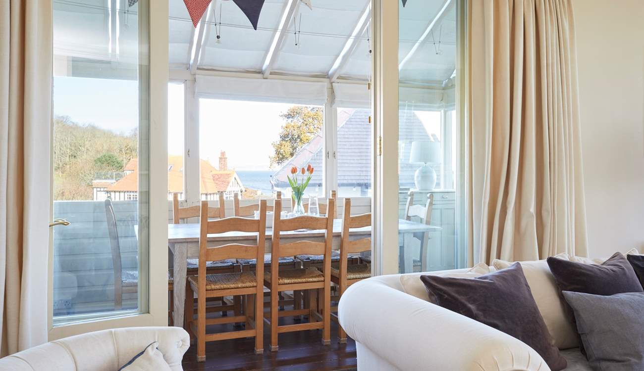 Enjoy the morning from the Dining Room with a view.