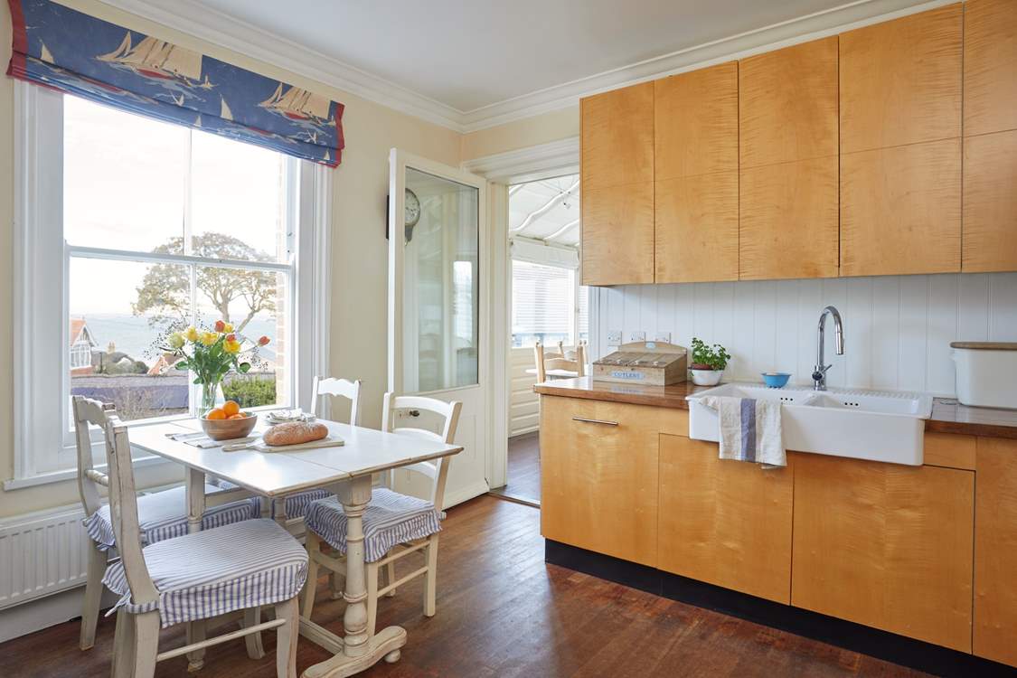 Appreciate the sea views whilst cooking in this lovely well-equipped kitchen.