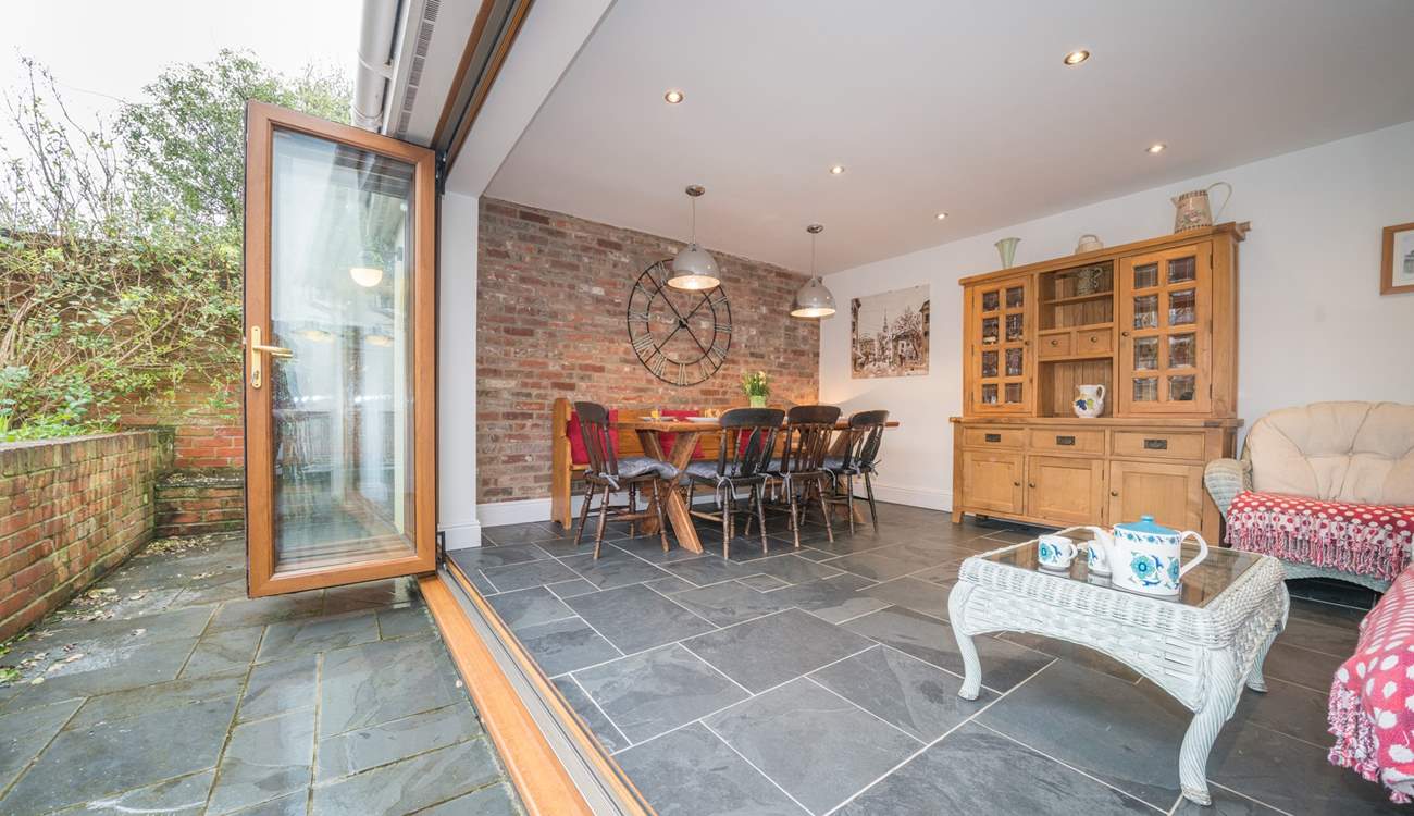 Open up the bi-folding doors and sit back and unwind on those warm summer evenings.