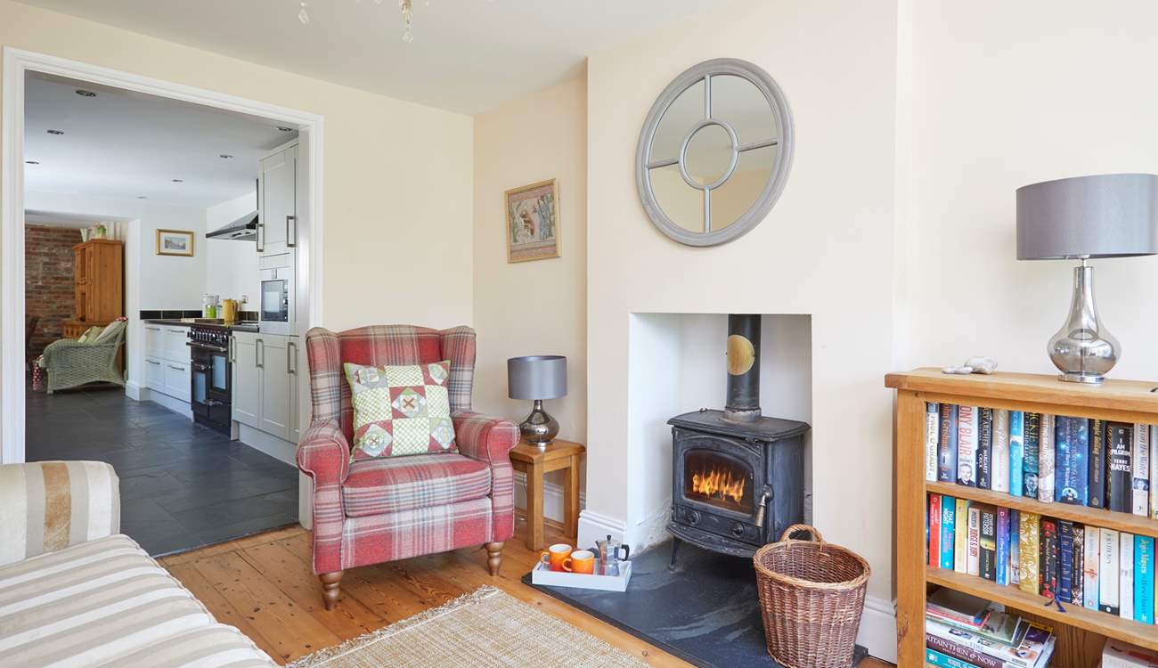 The second sitting-room is perfect to relax and chat with your loved ones (please note, the wood-burner is not for guests' use).