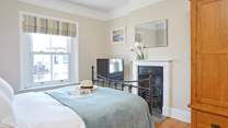 The comfortable second double bedroom on the first floor. 