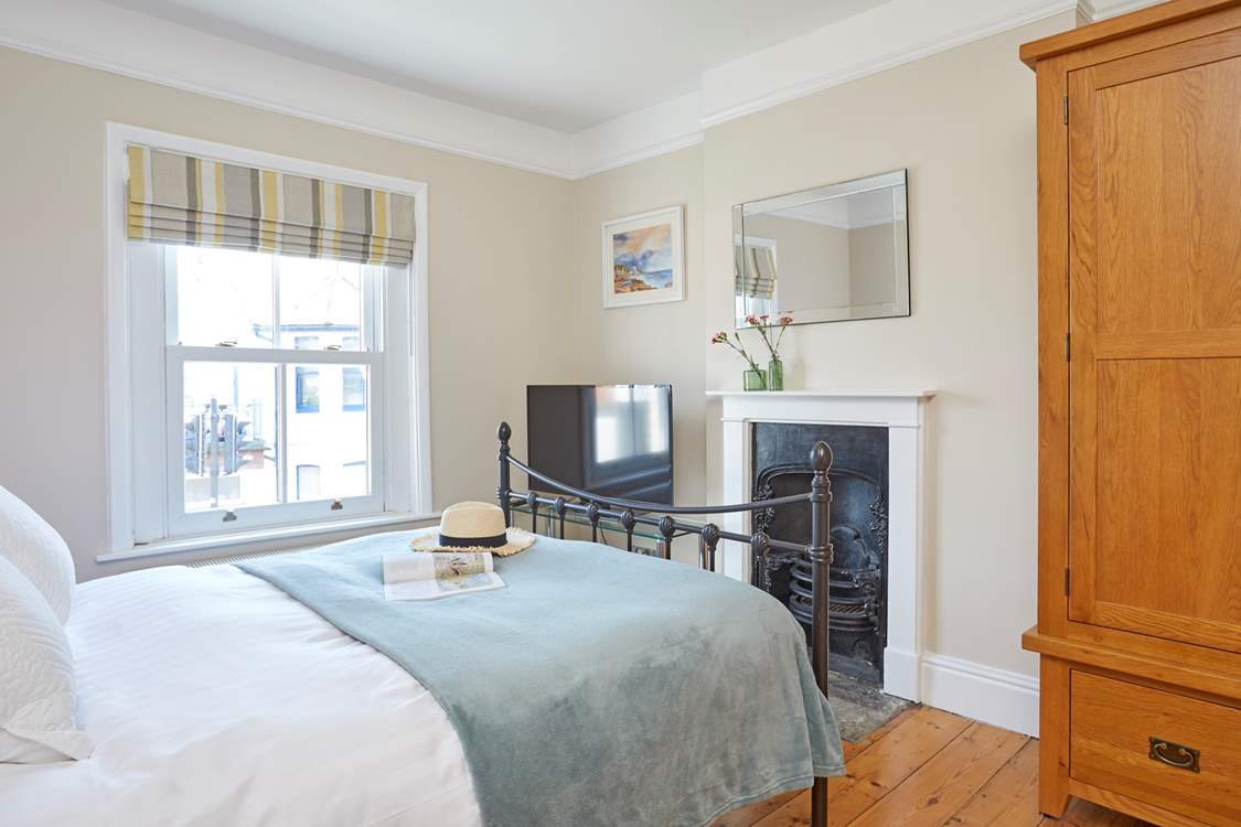 The comfortable second double bedroom on the first floor.