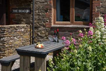 A delightful sun-trap to enjoy a glass of something tasty and a good book.