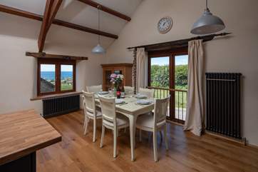 Even the dining-area offers wonderful views.