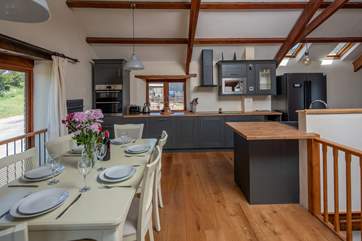 The spacious kitchen and dining area. The perfect set up for hosting that special meal.
