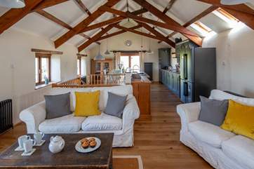 The beautiful open plan arrangement makes eating, dining and playing together a real pleasure.