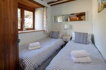 The super-cosy twin room, perfect for the little ones.