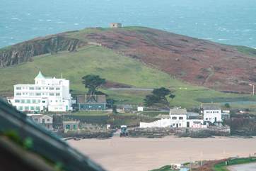 What a fabulous view of the Pilchard Inn and the infamous Burgh Island Hotel, both of which extend a very warm welcome to guests.