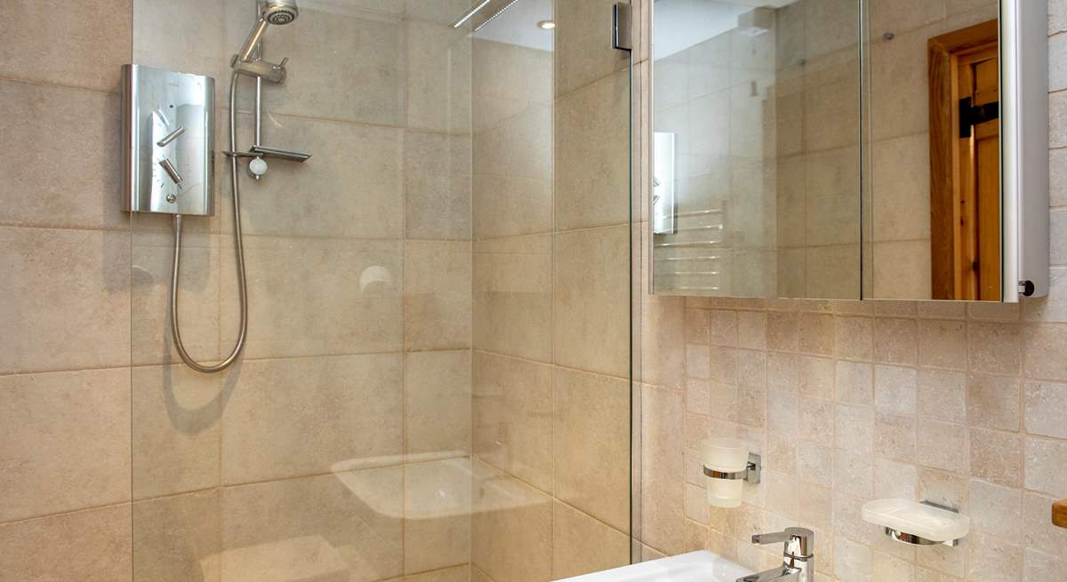 The shower-room is situated on the lower ground floor.