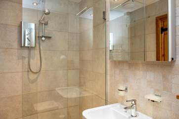 The shower-room is situated on the lower ground floor.