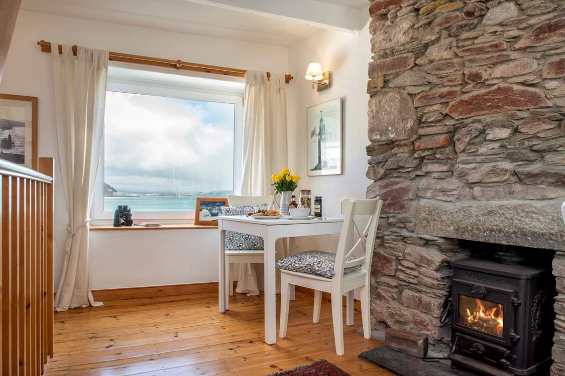 The dining-area takes pride of place soaking in that view.