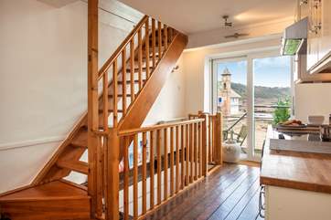 Erica is set over four floors to make the most of the view. The open-tread stairs are a little steep and may not be suitable for all.