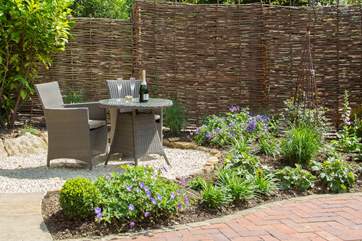 The contemporary landscaped gardens are so peaceful.