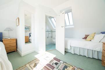 The lovely and light first floor twin bedroom with en suite.