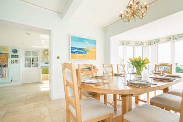 Open the French doors while dining and let in the summer breeze whilst you enjoy the glorious views.