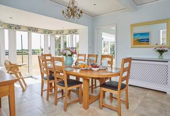 Open the French doors while dining and let in the summer breeze whilst you enjoy the glorious views. 