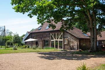 Surrounded by trees and woodland.