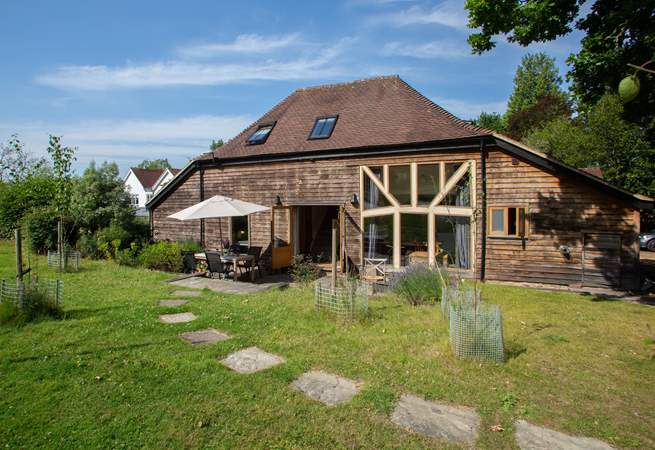 A stylish converted barn in a peaceful location.