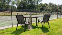 The added bonus of a shared tennis court.