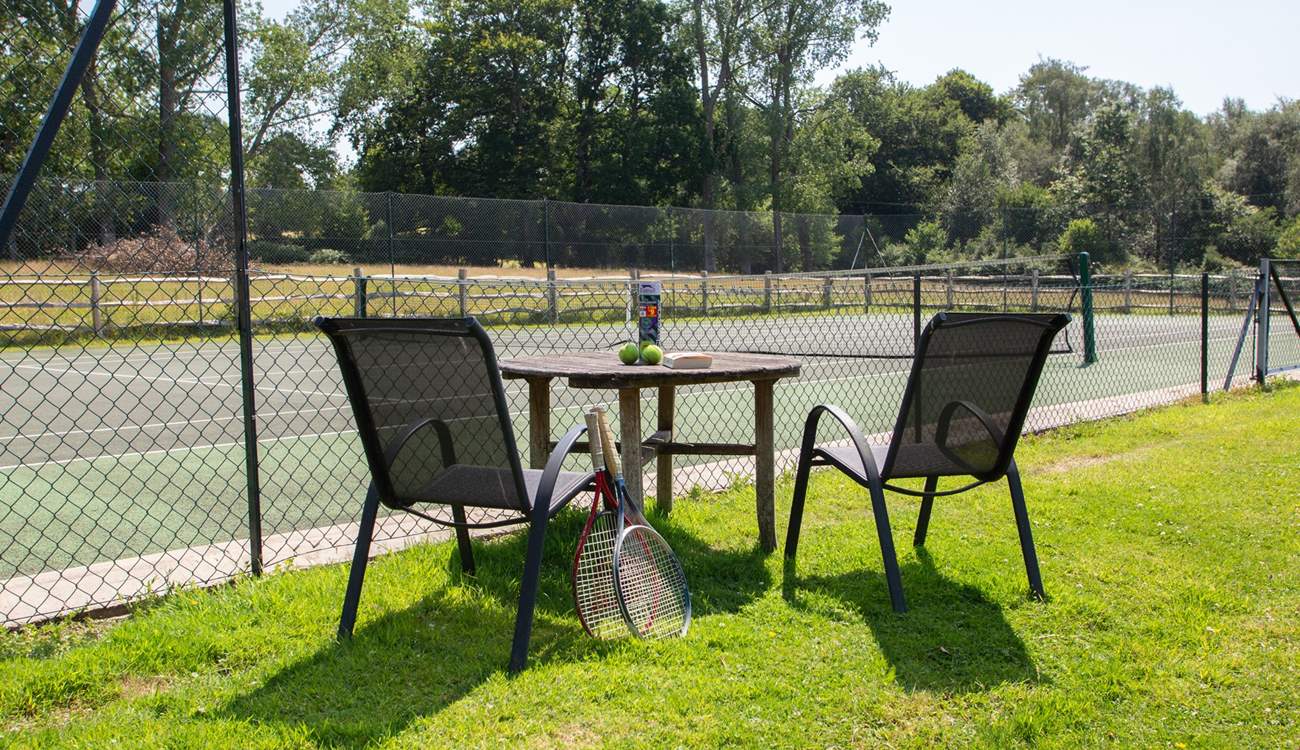 The added bonus of a shared tennis court.