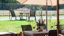 Enjoy a drink on the patio.