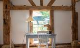 Writing desk with views to the garden and tennis court. - Thumbnail Image