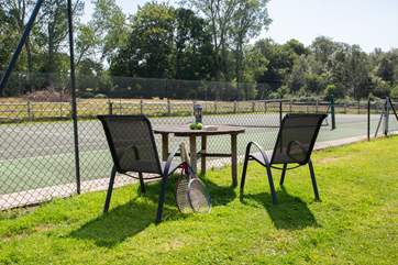 The added bonus of a shared tennis court.
