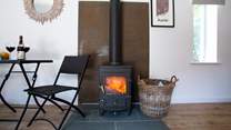 There is under-floor heating but it's nice to light the wood-burner.