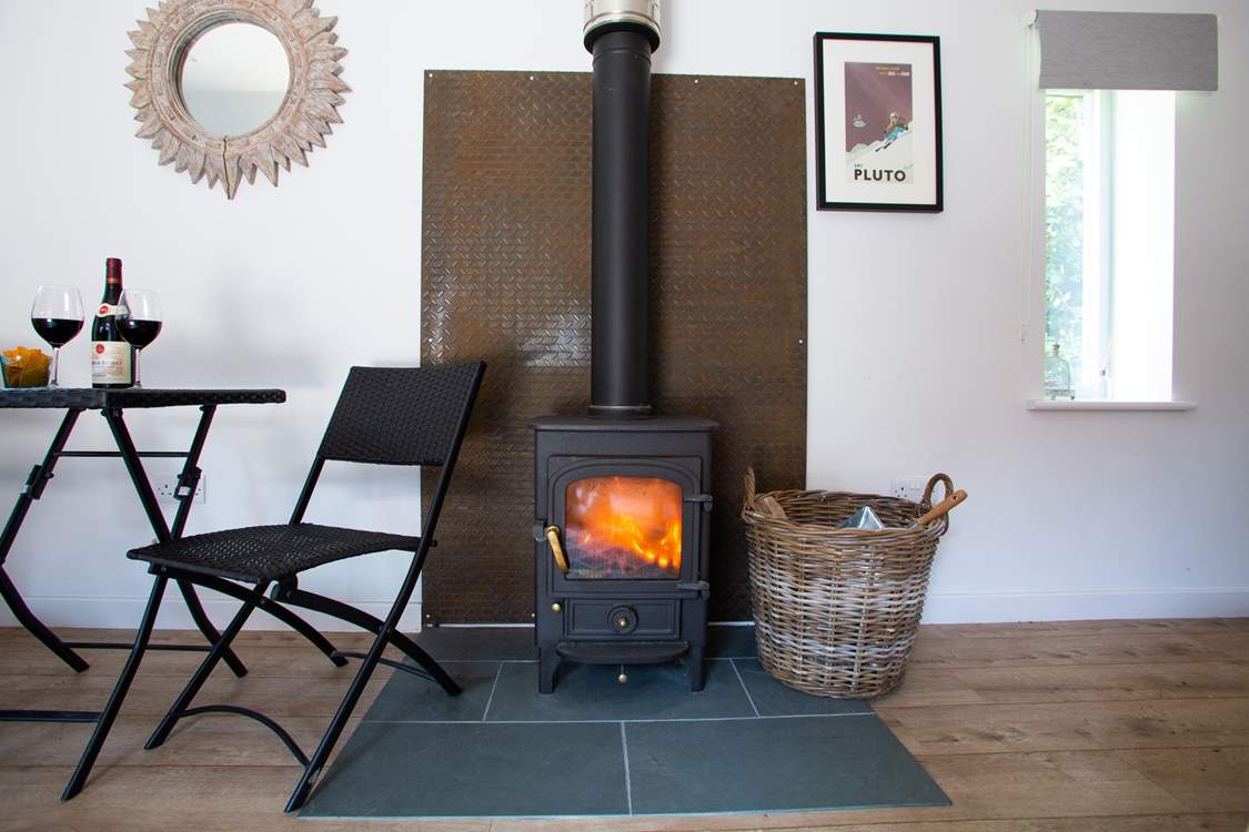 There is under-floor heating but it's nice to light the wood-burner.