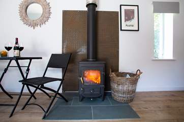 There is under-floor heating but it's nice to light the wood-burner.