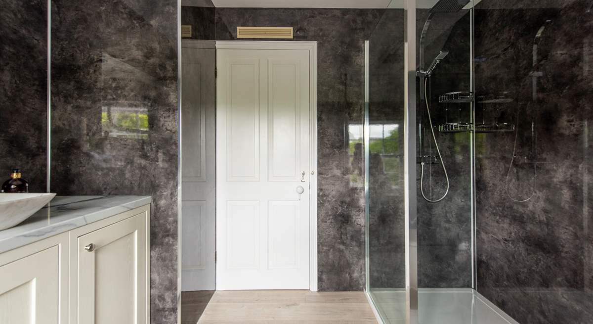 The gorgeous shower-room with spacious walk-in shower.