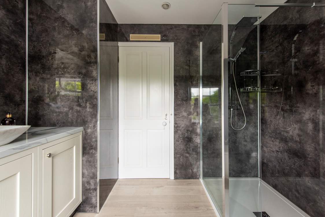 The gorgeous shower-room with spacious walk-in shower.