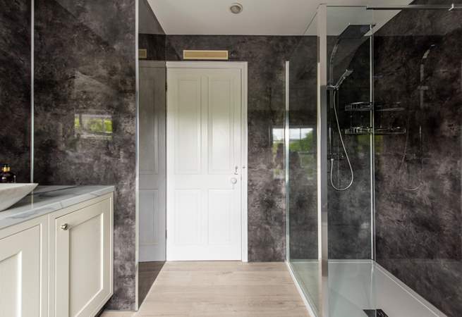 The gorgeous shower-room with spacious walk-in shower.