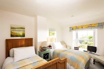 This twin room also looks over the garden to the sea beyond and with such comfy beds you may want to stay put!