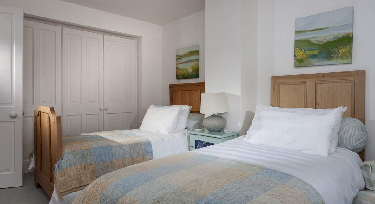 This twin-room also looks over the garden to the sea beyond and with such comfy beds you may want to stay put!