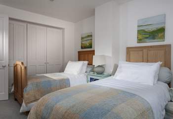 This twin room also looks over the garden to the sea beyond and with such comfy beds you may want to stay put!