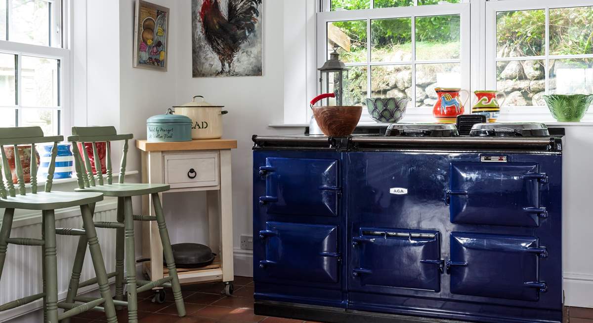 The gorgeous electric Aga, a cooks delight.