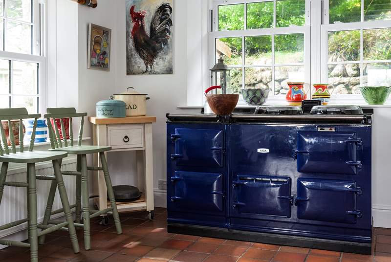 The gorgeous electric Aga, a cooks delight.