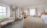 This fabulous main bedroom is triple aspect, so sea views times three! - Thumbnail Image