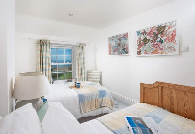 The lovely twin bedded room.