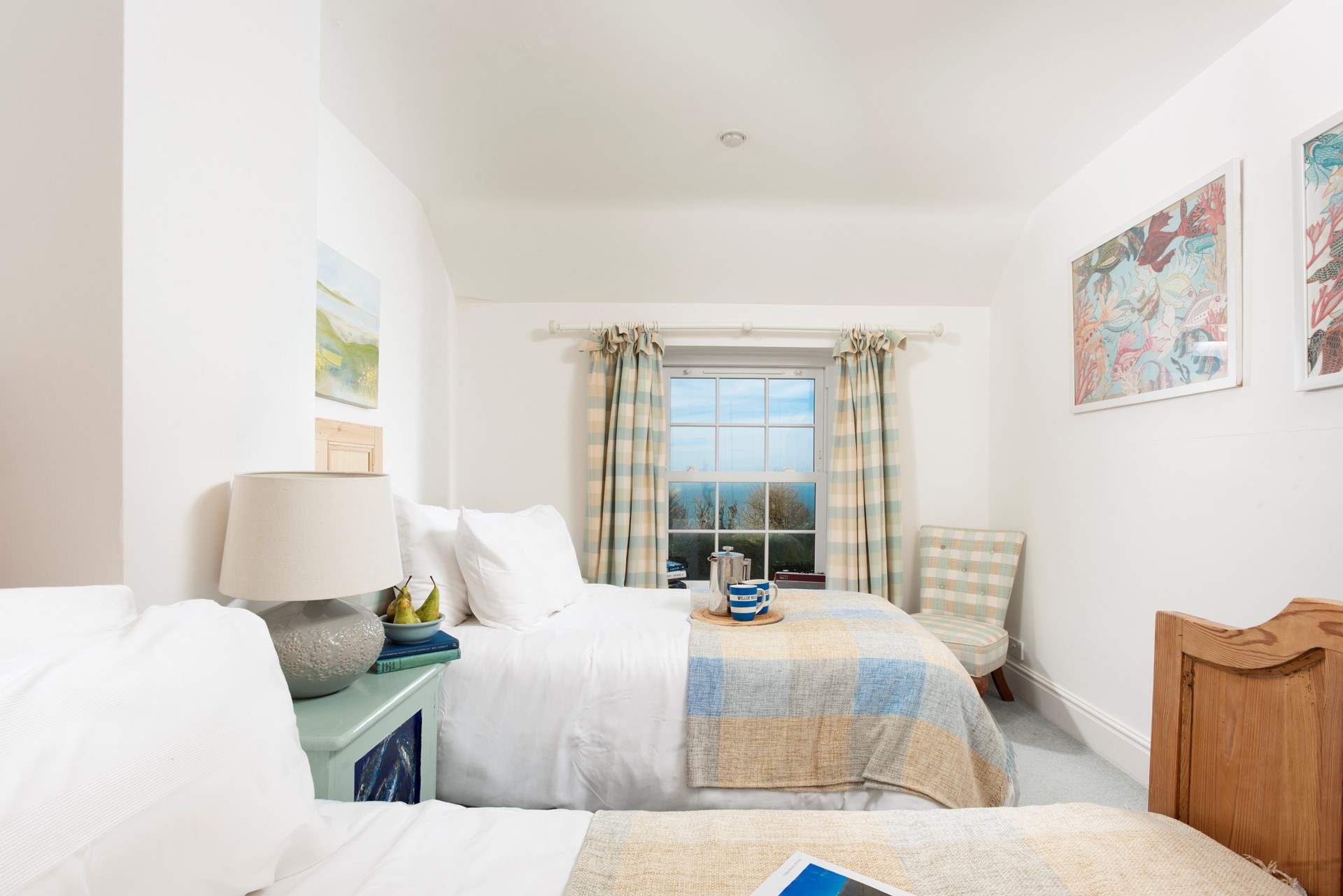 Look out towards the Atlantic in this gorgeous forward facing twin-room.