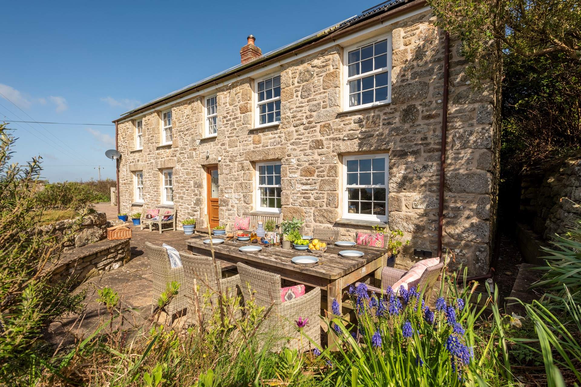 The sunny terrace accessed from the dining-room.