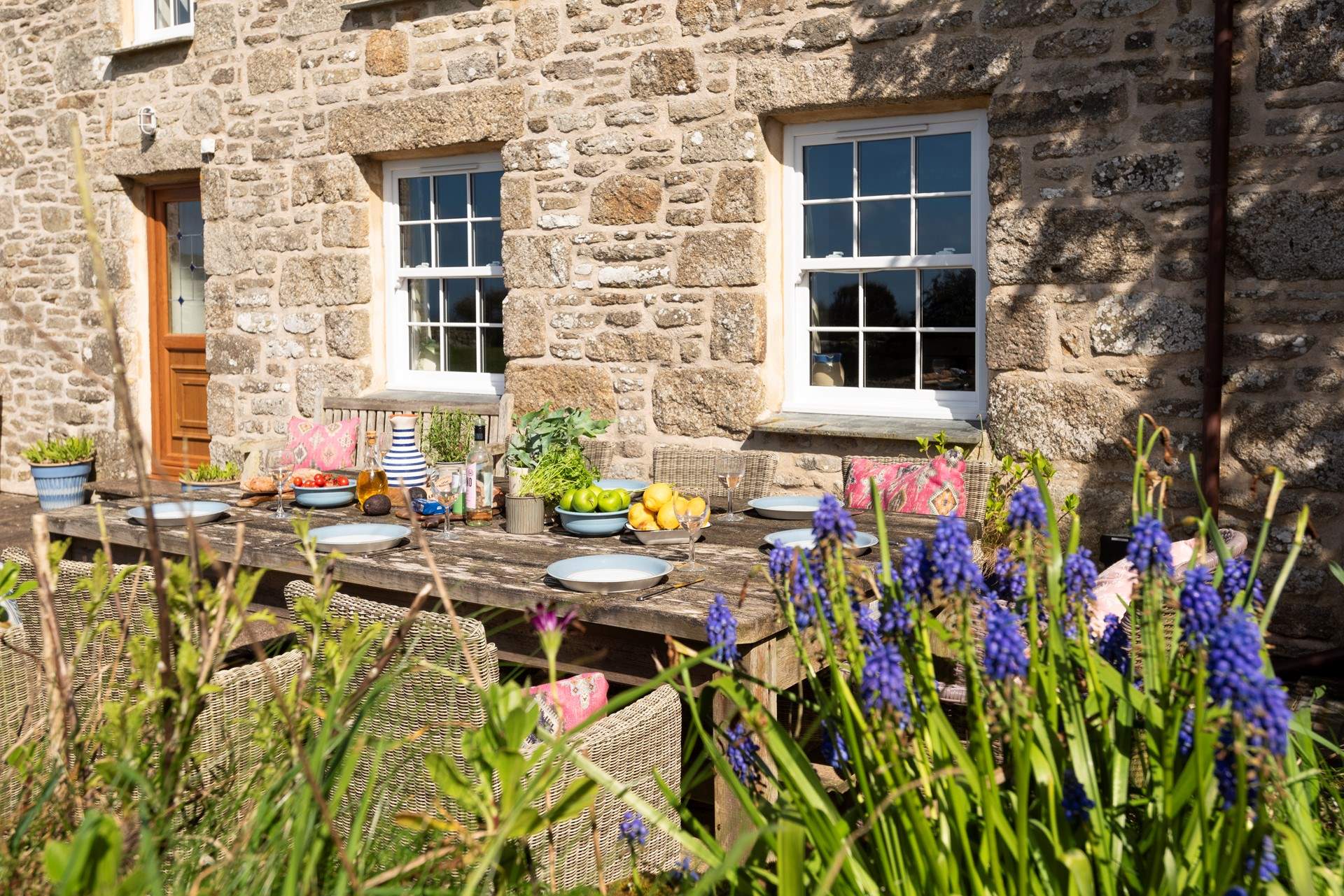 Al fresco breakfast on your sheltered patio.