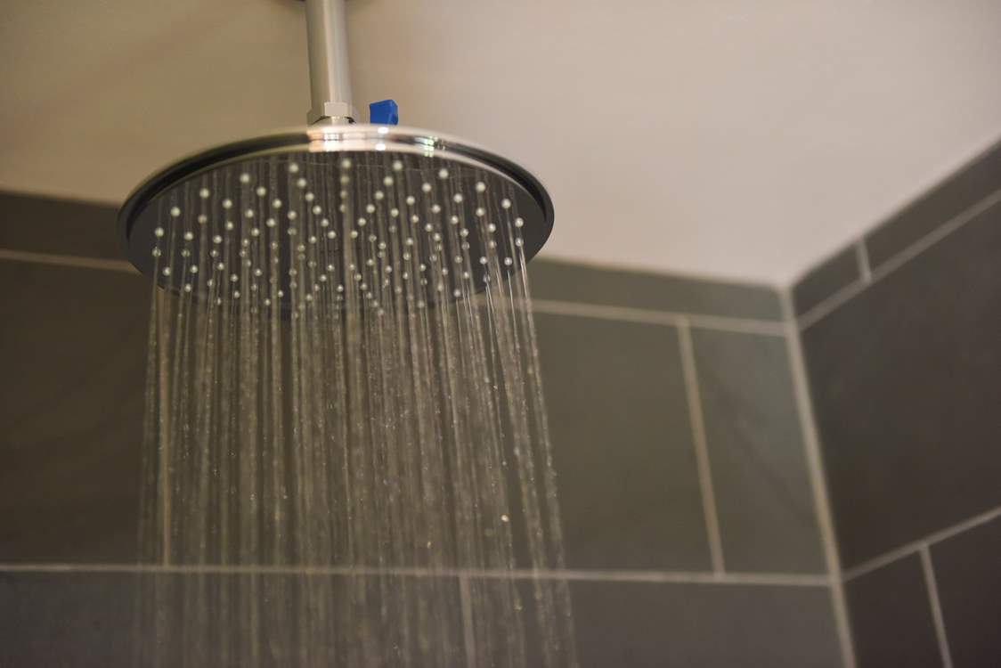 Complete with shower, WC and wash-basin.