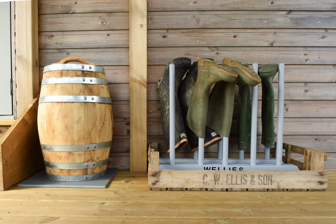 The owners really have thought of everything - there's even a welly rack for your use.