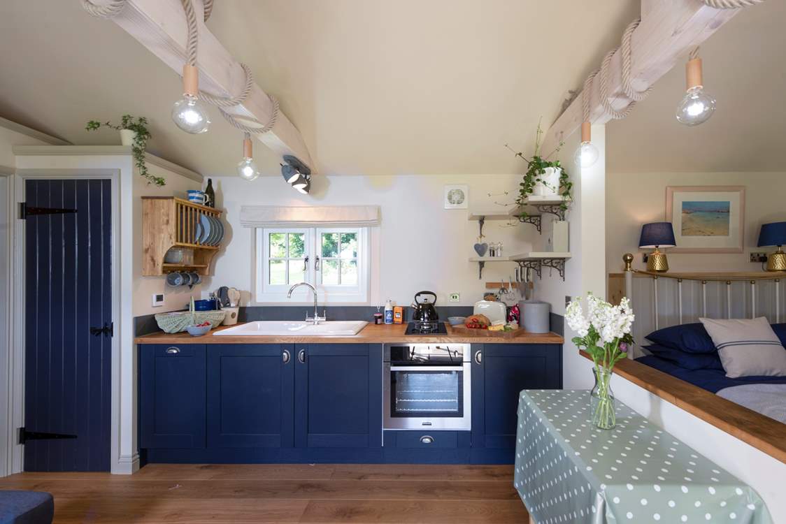 There's a wonderfully well-equipped kitchen area.