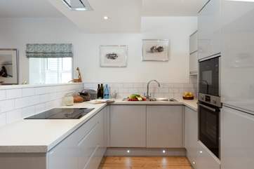 You have a fabulous modern kitchen at Poppy Cottage with lots of work space.