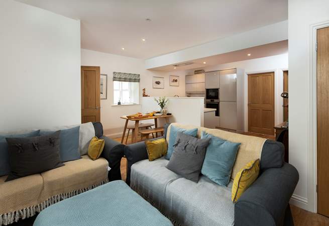 Two very comfy sofas await you, perfect to sink into after a day out walking the coast path. 