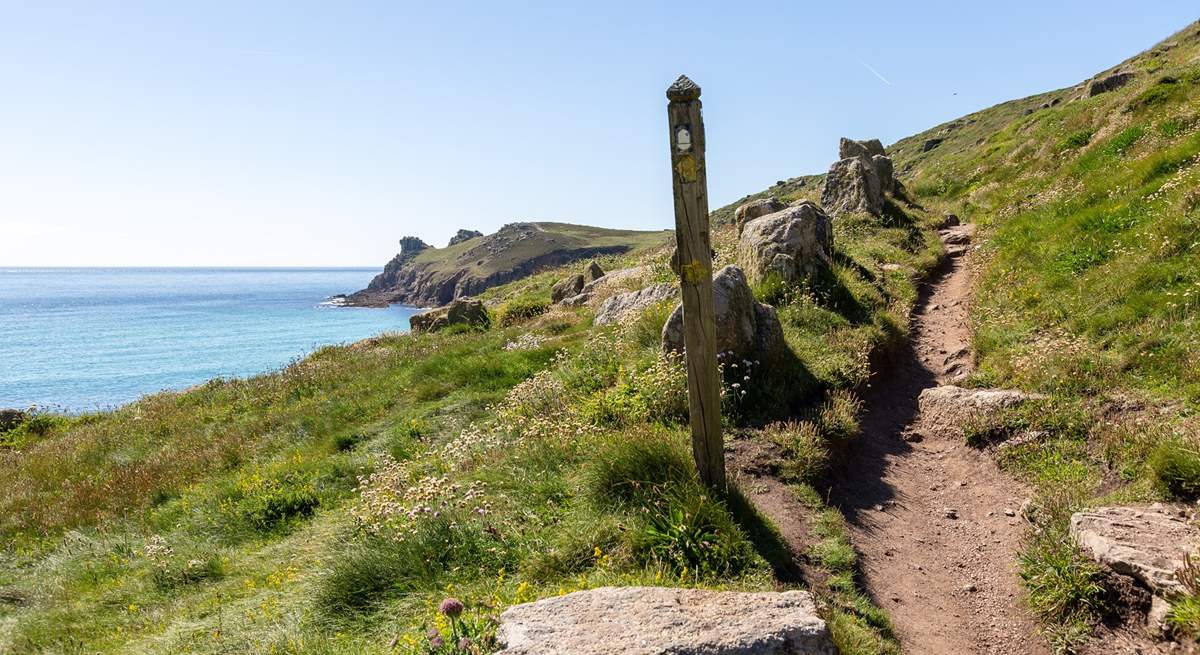 The dramatic west Cornwall coast path.